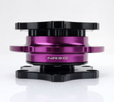 NRG Quick Release SFI SPEC 42.1 - Shiny Black Body / Shiny Purple Ring NRG Quick Release Adapters  AXOPROS