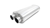 Vibrant Streetpower Oval Muffler 2.50in Dual Inlet/Outlet 18in Body Length Vibrant Muffler  AXOPROS