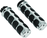 Kuryakyn Premium ISO Grips Without Throttle Boss Dual Cable Chrome Kuryakyn Grips  AXOPROS