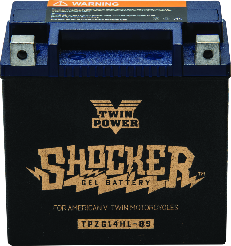 Twin Power YTX-14L Shocker Gel Battery Replaces H-D 65958-04 220 CCA TwinPower Batteries  AXOPROS