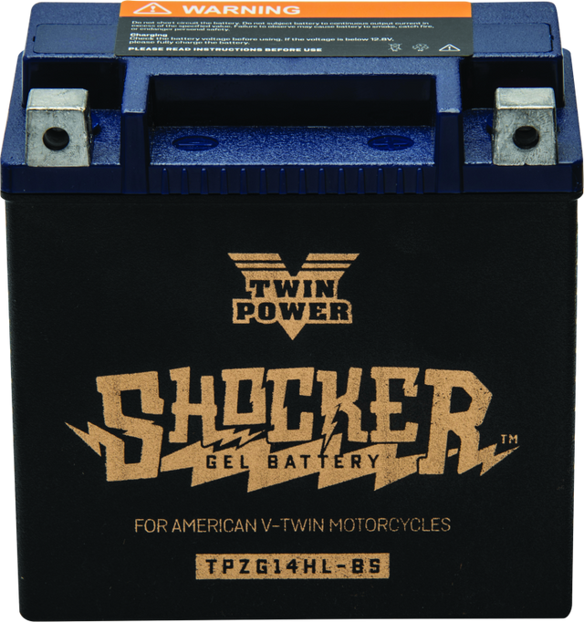 Twin Power YTX-14L Shocker Gel Battery Replaces H-D 65958-04 220 CCA TwinPower Batteries  AXOPROS