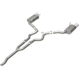 MagnaFlow Cat Back, SS, 2.5in, Street, Dual Split Polished 4.5in Tips 2015 Ford Mustang Ecoboost Magnaflow Catback  AXOPROS