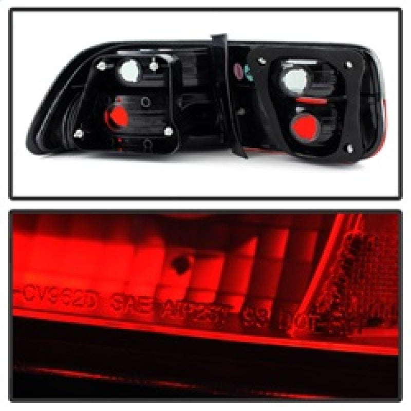 Spyder Honda Civic 96-00 2Dr Crystal Tail Lights Red Smoke ALT-YD-HC96-2D-CRY-RS SPYDER Tail Lights  AXOPROS