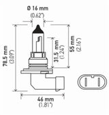 Hella 9006 12V 55W Halogen Bulb Hella Bulbs  AXOPROS