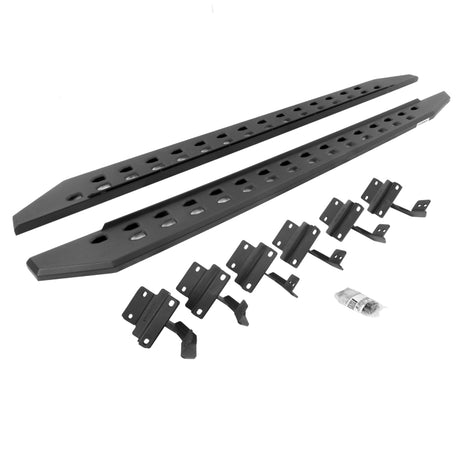 Go Rhino Go Rhino 15-22 Ford F-150 (17-22 Raptor) SC RB20 Slim Running Boards Kit (w/Brackets) - Tex. Blk Running Boards aftermarket performance part