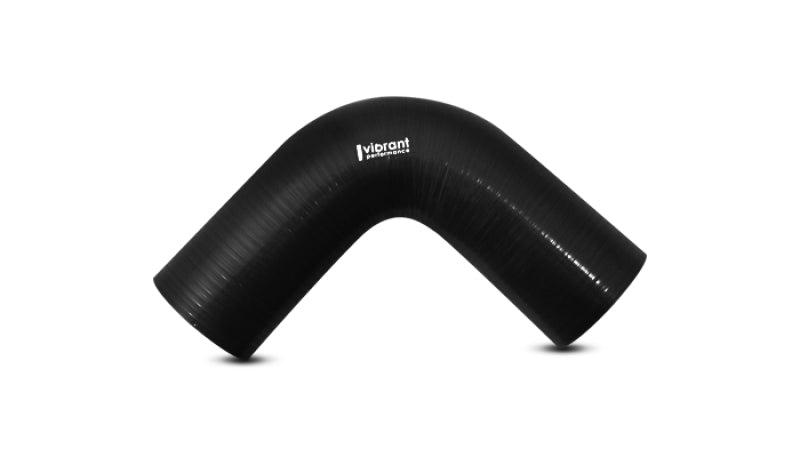 Vibrant 4 Ply Reinforced Silicone Elbow Connector - 3in I.D. - 90 deg. Elbow (BLACK) Vibrant Silicone Couplers & Hoses  AXOPROS