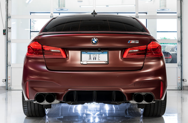 AWE Tuning 18-19 BMW F90 M5 SwitchPatch Cat-Back Exhaust- Black Diamond Tips AWE Tuning Catback  AXOPROS