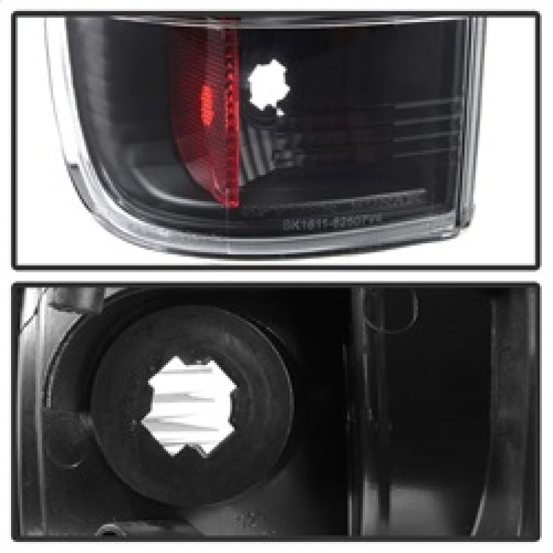 Spyder 08-16 Ford Super Duty F-250 V3 Light Bar LED Tail Lights - Black (ALT-YD-FS07V3-LBLED-BK) SPYDER Tail Lights  AXOPROS