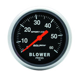 Autometer Sport Comp Mechanical 2 5/8in 60 psi Blower Pressure Gauge AutoMeter Gauges  AXOPROS