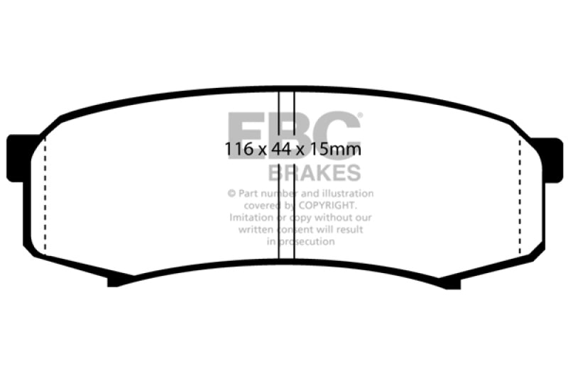 EBC 10+ Lexus GX460 4.6 Ultimax2 Rear Brake Pads EBC Brake Pads - OE  AXOPROS