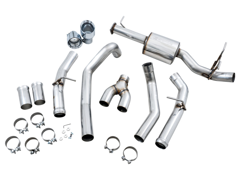 AWE Tuning 19-21 RAM 1500 5.7L (w/Cutouts) 0FG Dual Rear Exit Cat-Back Exhaust - Chrome Silver Tips AWE Tuning Catback  AXOPROS