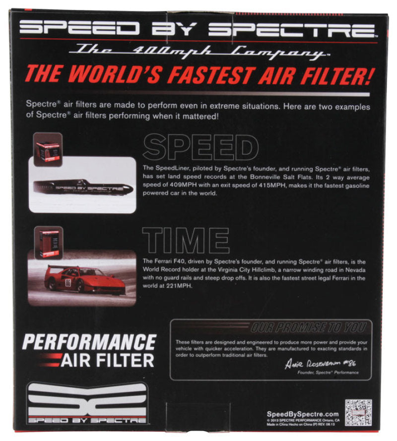 Spectre 2018 Nissan Frontier 4.0L V6 F/I Replacement Panel Air Filter Spectre Air Filters - Drop In  AXOPROS