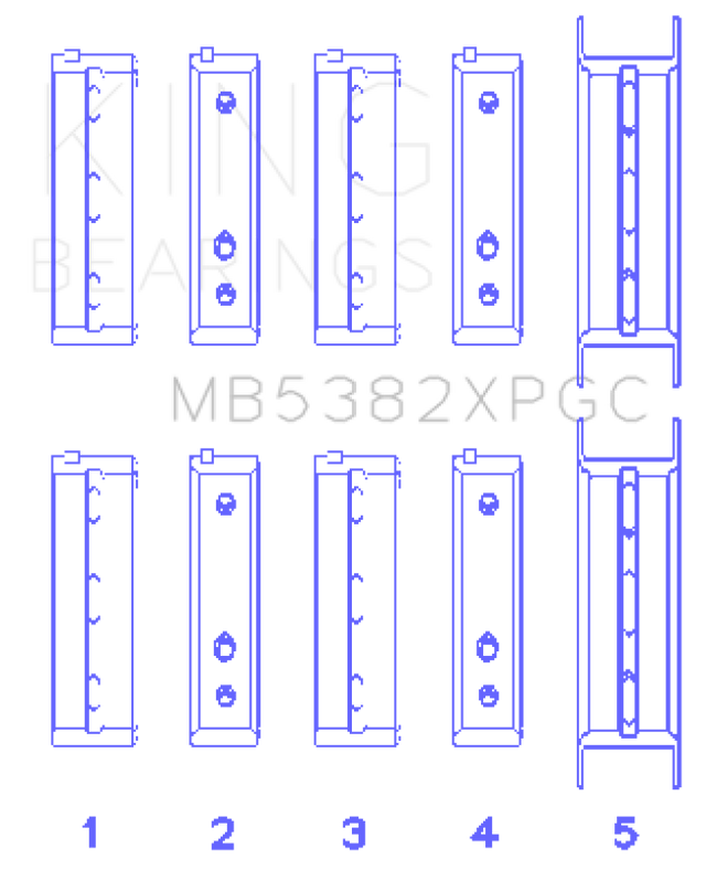 King Subaru EJ20/EJ22/EJ25 Including Turbo pMaxKote Performance Main Bearing Set - Size +.026mm King Engine Bearings Bearings  AXOPROS