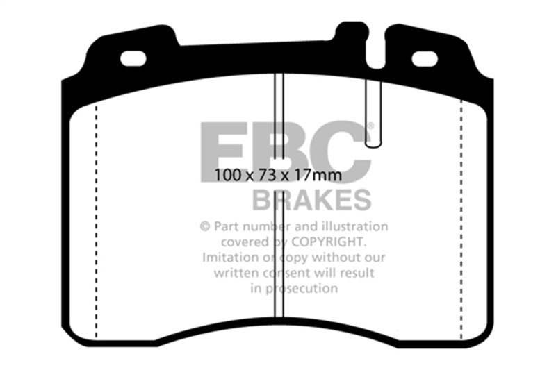EBC 92-96 Ferrari 512TR 5.0 Yellowstuff Front Brake Pads EBC Brake Pads - Performance  AXOPROS
