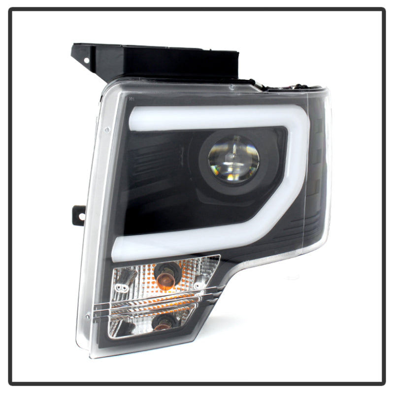 Spyder Ford F150 09-14 Projector Headlights Halogen Model- Light Bar DRL Blk PRO-YD-FF15009-LBDRL-BK SPYDER Headlights  AXOPROS