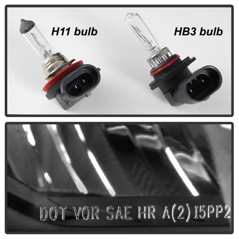xTune 14-15 Chevy Silverado 1500 (New Body) OEM Style Headlights w/Trim - Blk (HD-JH-CS14-CC-BK) SPYDER Headlights  AXOPROS