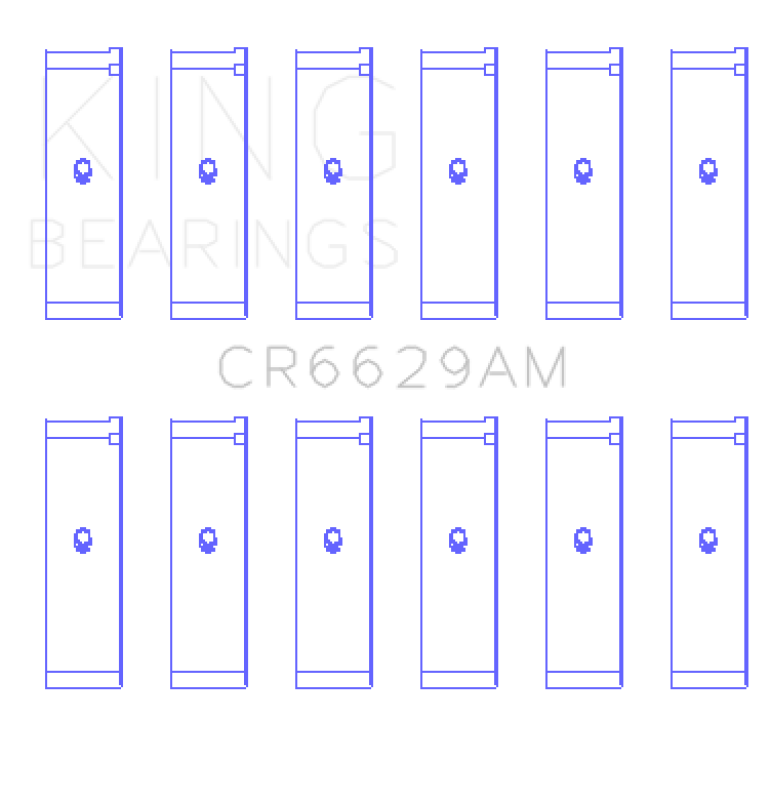 King Mitsubishi 181CI 3.0L 6G72 V6/152CI 2.5L 6G73 V6 Rod Bearing Set - Size STD King Engine Bearings Bearings  AXOPROS