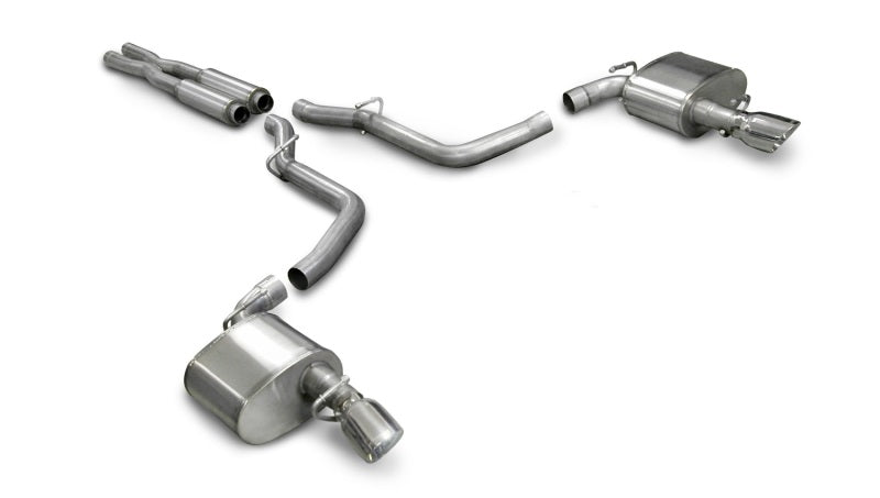 Corsa 2005-2010 Dodge Charger No Towing Hitch SRT-8 6.1L V8 Polished Xtreme Cat-Back Exhaust CORSA Performance Catback  AXOPROS