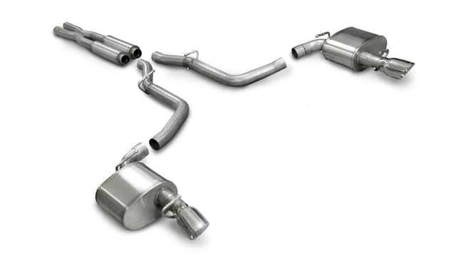 Corsa 2005-2010 Dodge Charger No Towing Hitch SRT-8 6.1L V8 Polished Xtreme Cat-Back Exhaust CORSA Performance Catback  AXOPROS
