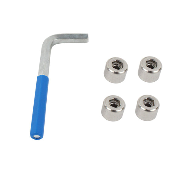 Kentrol 97-06 Jeep OEM Anti-Theft Door Nuts Wrangler TJ - Polished Silver Kentrol Doors  AXOPROS
