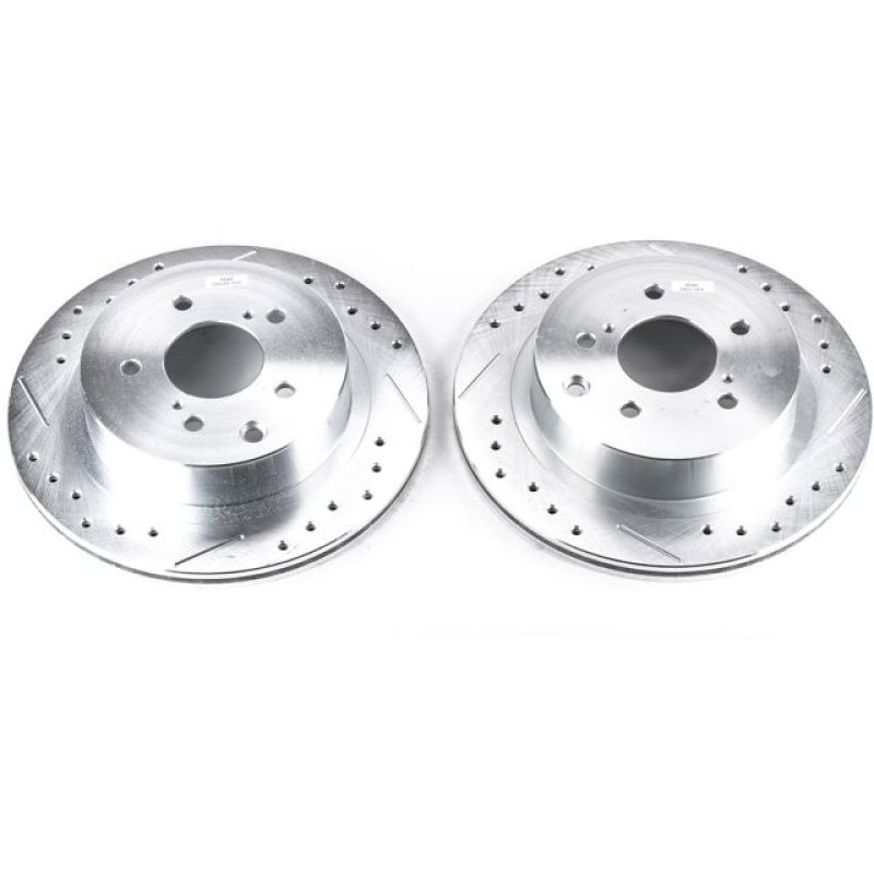 Power Stop 89-96 Nissan 300ZX Rear Evolution Drilled & Slotted Rotors - Pair PowerStop Brake Rotors - Slot & Drilled  AXOPROS
