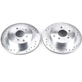 Power Stop 89-96 Nissan 300ZX Rear Evolution Drilled & Slotted Rotors - Pair PowerStop Brake Rotors - Slot & Drilled  AXOPROS