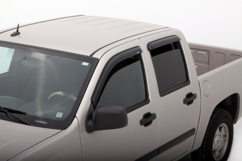 AVS 04-12 Chevy Colorado Crew Cab Ventvisor Outside Mount Window Deflectors 4pc - Smoke AVS Wind Deflectors  AXOPROS