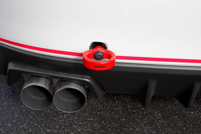 PERRIN 15-21 Subaru WRX/STI Tow Hook Kit (Rear) - Red Perrin Performance Tow Hooks  AXOPROS