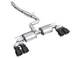 AWE MK8 Volkswagen Golf R 3in Touring Edition Quad Exhaust - Diamond Black Tips AWE Tuning Catback  AXOPROS