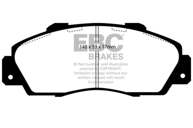 EBC 97 Acura CL 3.0 Redstuff Front Brake Pads EBC Brake Pads - Performance  AXOPROS