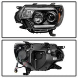Spyder Toyota Tacoma 12-15 Projector Headlights Light Bar DRL Black PRO-YD-TT12-LBDRL-BK SPYDER Headlights  AXOPROS