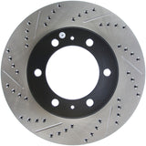 StopTech 07-08 Toyota FJ Cruiser / 05-08 Tacoma (6 lug) / 03-08 4 Runner (319mm disc) SportStop Slo Stoptech Brake Rotors - Slot & Drilled  AXOPROS