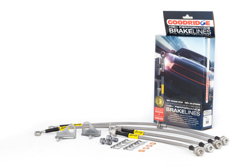 Goodridge 09-14 Honda Fit (Non-EV Models) Stainless Steel Brake Line Kit Goodridge Brake Line Kits  AXOPROS