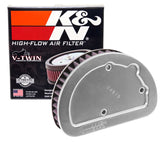 K&N Replacement Unique Air Filter 6.625in L x 4.75in W x 1.625in H with 1 Flange for Harley Davidson K&N Engineering Air Filters - Direct Fit  AXOPROS