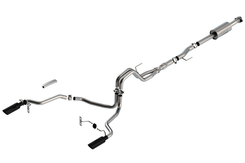 Borla F-150 2021 5.0L 4dr CC SB EC STB Lariat/KR/Platinm/LTD 3/2.25 SRE Cat-Back ATAK Black CHR Tips Borla Catback  AXOPROS