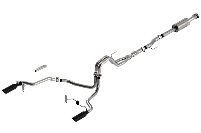 Borla F-150 2021 5.0L 4dr CC SB EC STB Lariat/KR/Platinm/LTD 3/2.25 SRE Cat-Back ATAK Black CHR Tips Borla Catback  AXOPROS