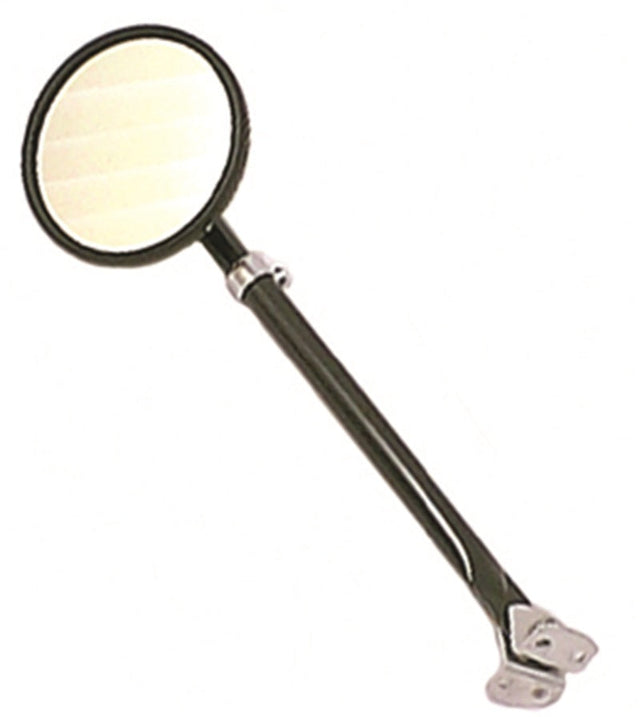 Omix Round Mirror w/ Arm & Bracket Black- 41-64 Willys OMIX Exterior Trim  AXOPROS
