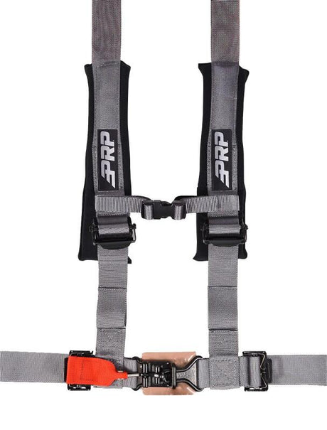 PRP 4.2 Harness with Latch / Link Lap Belt- Silver PRP Seats Seat Belts & Harnesses  AXOPROS