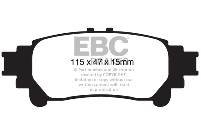EBC 10+ Lexus RX350 3.5 (Japan) Greenstuff Rear Brake Pads EBC Brake Pads - Performance  AXOPROS