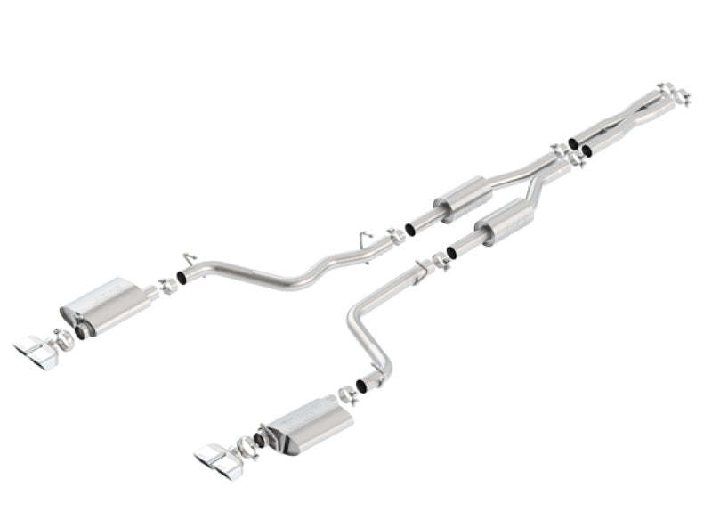 Borla 09-14 Dodge Challenger R/T 5.7L RWD 2Dr. Dual Rctgl. Angle S-Type CB Exhaust - Rear Split Exit Borla Catback  AXOPROS