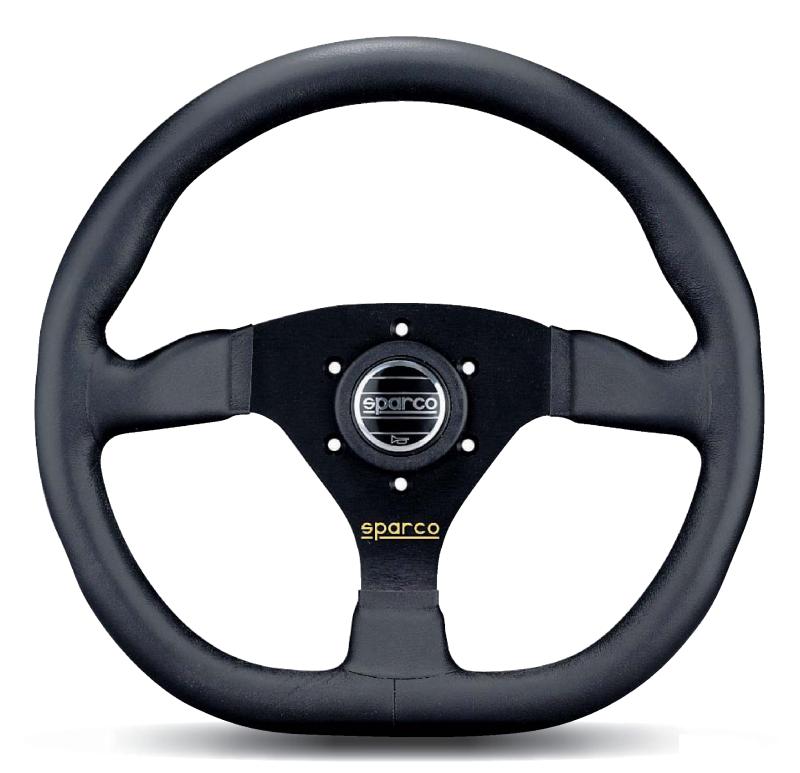 Sparco Steering Wheel Ring L360 Leather Black SPARCO Steering Wheels  AXOPROS