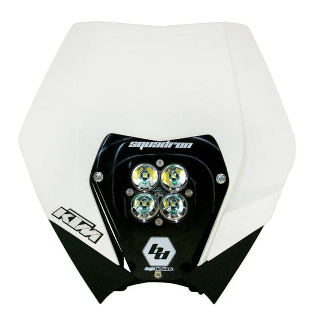 Baja Designs 08-13 KTM Headlight Kit DC w/ Headlight Shell White Squadron Sport Baja Designs Light Bars & Cubes  AXOPROS