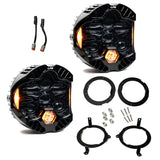 Baja Designs 18-25 Jeep Wrangler JL / 20-25 Gladiator JT DOT LP6 LED Headlight Kit - Amber Baja Designs Headlights  AXOPROS