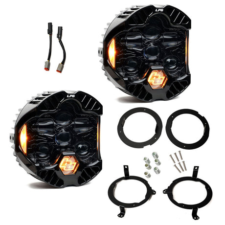 Baja Designs 18-25 Jeep Wrangler JL / 20-25 Gladiator JT DOT LP6 LED Headlight Kit - Amber Baja Designs Headlights  AXOPROS