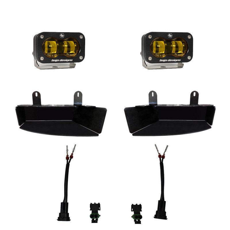Baja Designs 19-22 Dodge RAM 2500/3500 S2 SAE Fog Pocket Light Kit - Amber Baja Designs Light Bars & Cubes  AXOPROS