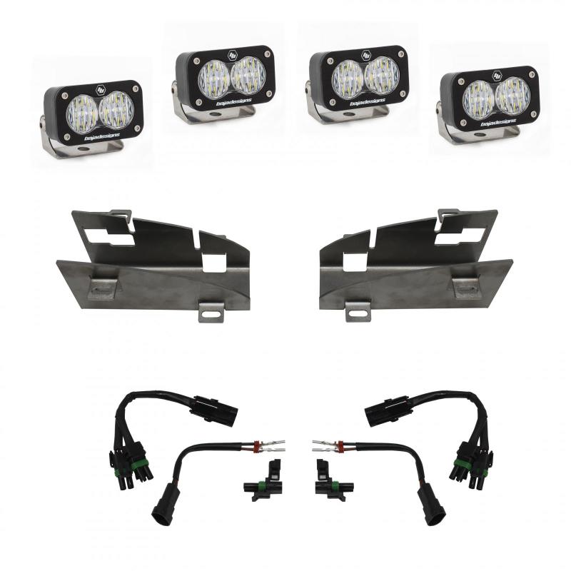 Baja Designs 2019+ Dodge Ram Rebel 1500 S2 Dual Fog Pocket Kit Baja Designs Fog Lights  AXOPROS