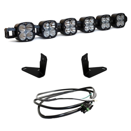 Baja Designs 2021+ Ford Bronco 6 XL Linkable Light Bar Kit Steel Bumper Mount w/Upfitter Baja Designs Light Bars & Cubes  AXOPROS