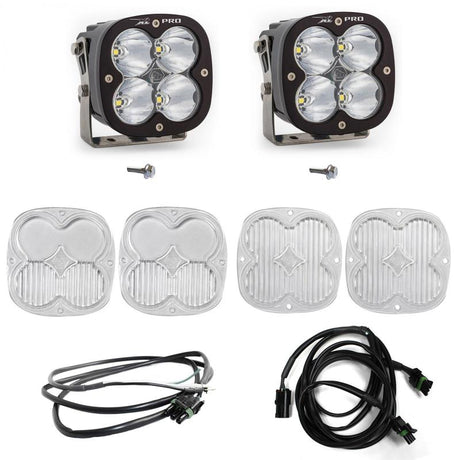 Baja Designs 2021+ Ford Bronco A Piller Light Kit XL Pro Spot w/Upfitter Baja Designs Light Bars & Cubes  AXOPROS