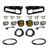 Baja Designs 2021+ Ford Bronco Amber SAE Fog Pocket Kit w/Upfitter Baja Designs Fog Lights  AXOPROS