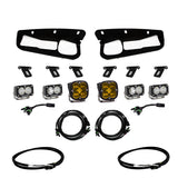 Baja Designs 2021+ Ford Bronco Amber SAE Fog Pocket Kit w/Upfitter Baja Designs Fog Lights  AXOPROS